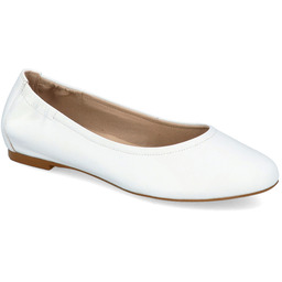 Klasyczne balerinki ze skóry - CAPRICE 9-22111-44 BIAŁE