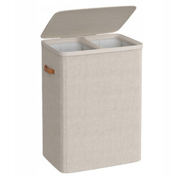 Kosz Na Pranie 170 L Składany 2 Przegródki