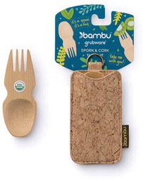 Wielorazowy Spork & Cork z etui Bambu Bamboo