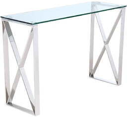 Prostokątny stolik Manhattan MA-C1281S Cosmolight szklany srebrny przezroczysty