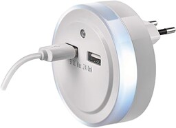 EMOS Lampka nocna z wyjściem USB, przełącznikiem