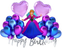 Balony Kraina Lodu Księżniczka Ania Anna Zestaw Balonów