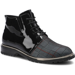 Artiker Czarne Botki Damskie Modne Buty Ocieplane