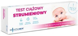 DIATHER Test ciążowy strumieniowy, 1 sztuka