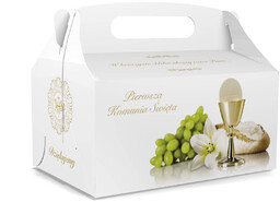 Ozdobne pudełko na ciasto komunijne - 10 szt.