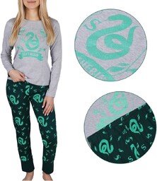 Harry Potter Slytherin Dziewczęca piżama z długim rękawem,