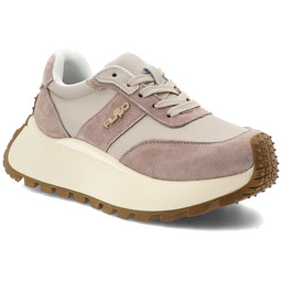 Filippo Beżowe Sneakersy Modne Skórzane Obuwie Damskie