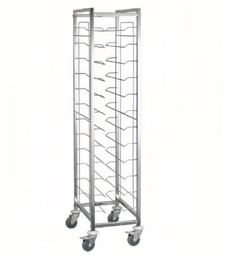 Wózek na tace ze stali nierdzewnej, 12 poziomów,