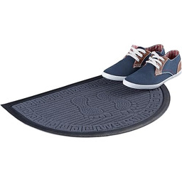 Relaxdays Wycieraczka gumowa, nóżki, wycieraczka Welcome, półokrągła guma,