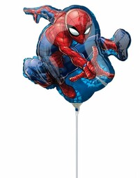 Balon foliowy do patyka Spiderman - 37 cm