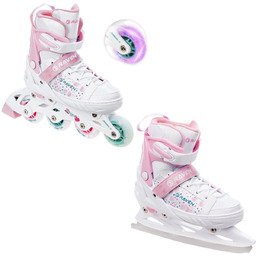 Rolki Łyżwy 2w1 Regulowane RAVEN Rosi LED