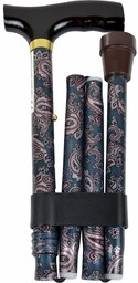 Laska składana Oriental - green, 95 cm, zielony