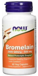 NOW FOODS Bromelaina 500 mg 2400 GDU/g, 60