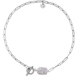 Choker z dużą perłą barokową naszyjnik łańcuch