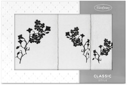 Komplet Ręczników 3szt. Blossom 380 Biały+Czarny