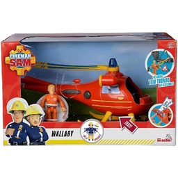 Strażak Sam 109252510038 Wallaby Helikopter policyjny, ruchoma figurka
