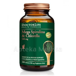 Doctor Life Mega Spirulina & Chlorella, 200 tabletek