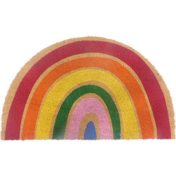 Relaxdays Wycieraczka kokosowa, półokrągła, 80 x 50 cm,