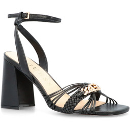 Eleganckie sandałki premium - GUESS KEELAN FLJKENLEA03 CZARNE