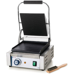 Grill kontaktowy pojedynczy 22x23 dół gładki HENDI