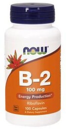 Now Foods Witamina B2 Ryboflawina 100mg, 100kaps.