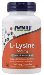 Now Foods L-Lizyna 500 mg, 100 kaps.