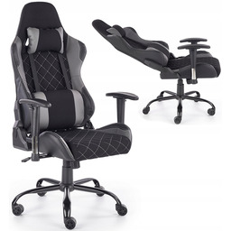 Fotel do biurka Rozkładany Drake Czarno-Sza Halmar