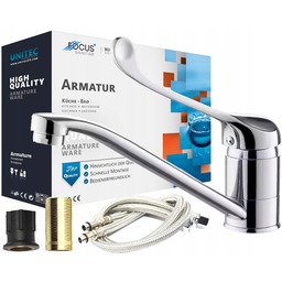 Bateria Umywalkowa Z Długim Uchwytem Długa Wylewka Chrom