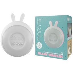 Budzik lampka nocna Led Rgb biały królik