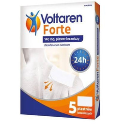 VOLTAREN FORTE Plastry przeciwbólowe, działają 24 godziny, 5szt.
