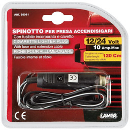 Wtyczka samochodowa do zapalniczki 12/24 V z przewodem