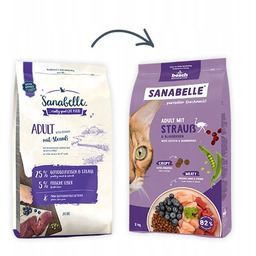 BOSCH Sanabelle Adult Struś sucha karma kot 8kg