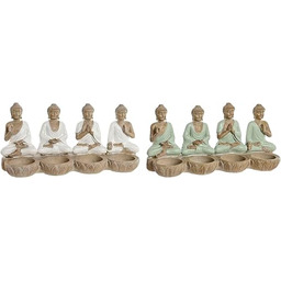 Home ESPRIT Figurka dekoracyjna biały zielony Budda orientalny