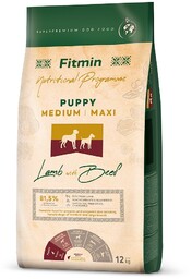 FITMIN Medium Maxi Puppy Lamb&Beef 12kg