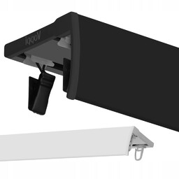 Karnisz Podwójny Z Maskownicą 270CM Szyna Aluminiowa Czarna