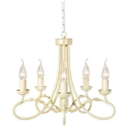 Żyrandol OLIVIA OV5 IVORY/GOLD Elstead
