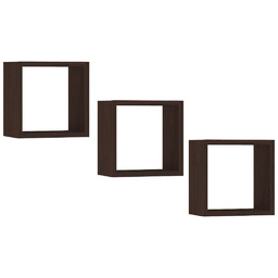 Edinos 3 Sztuki Półek Ściennych Wenge A8-G86