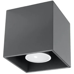Lumes Kwadratowy plafon kostka antracyt - 3X EX537