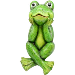 Figurka ceramiczna siedząca żaba 41 cm zielona