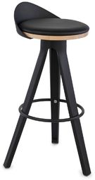 Hoker barowy Krabi czarny, nowoczesny stołek idealny