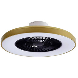 Lindby - Teleo LED Wentylator sufitowy Mosiądz