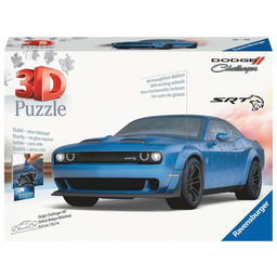 Ravensburger, Puzzle 3D, Pojazdy, Dodge Challenger Hellcat Wideb,