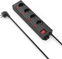 Hama 137257 Listwa Zasilająca z 4 Gniazdami 230
