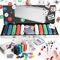 Zestaw Poker Texas - 500 żetonów i karty