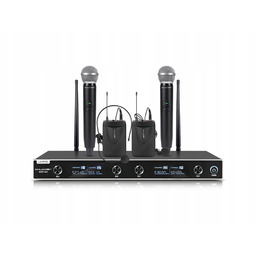 Mikrofony Mikrofon Bezprzewodowy Shudder 4x mikroport 2nagł+2rdor