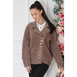 Kurtka a''la ramoneska cappuccino Alpaka