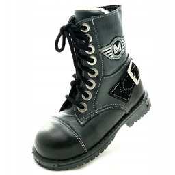 Trzewiki trapery ocieplane Zimowe glany Skóra Naturalna Zarro