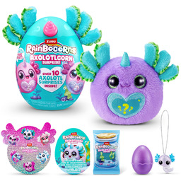 Rainbocorns -SERIA SPARKLE HEART SURPRISE 1-AXOLOTLCORN SURPRISE Purple