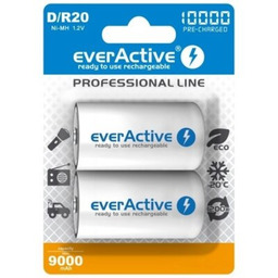 Akumulator EverActive Professional Line R20/D Ni-MH 10000mAh -