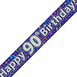 Oaktree Ltd ''Happy 90th Birthday'', folia, granatowa, 270